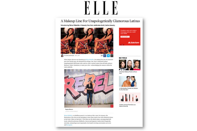 Elle calls Reina Rebelde, the makeup line for unapologetically glamorous Latinas